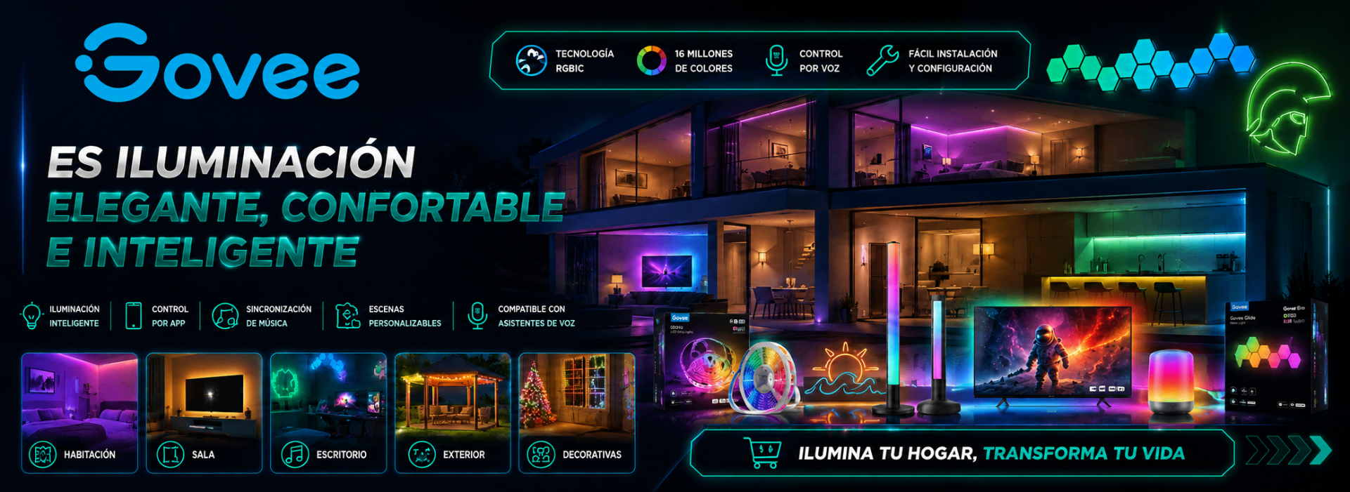 Govee · Elegancia, confort e innovación con iluminación inteligente