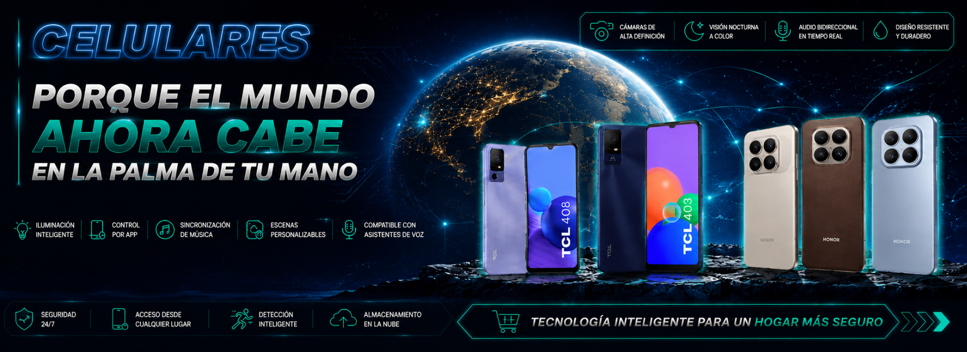 Celulares · Porque el mundo ahora cabe en la palma de tu mano